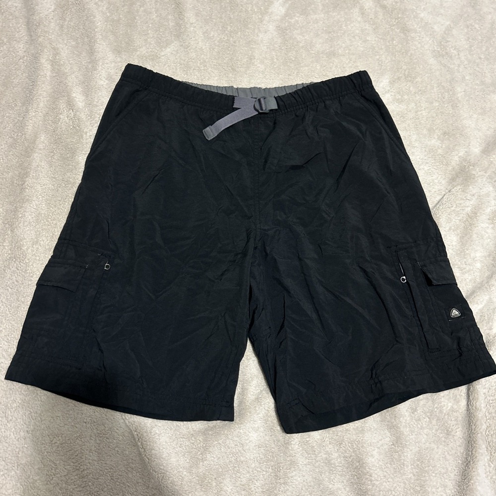 Vintage NIKE ACG Hiking Cargo Shorts Men's Medium Black Belted Outdoor Y2K
